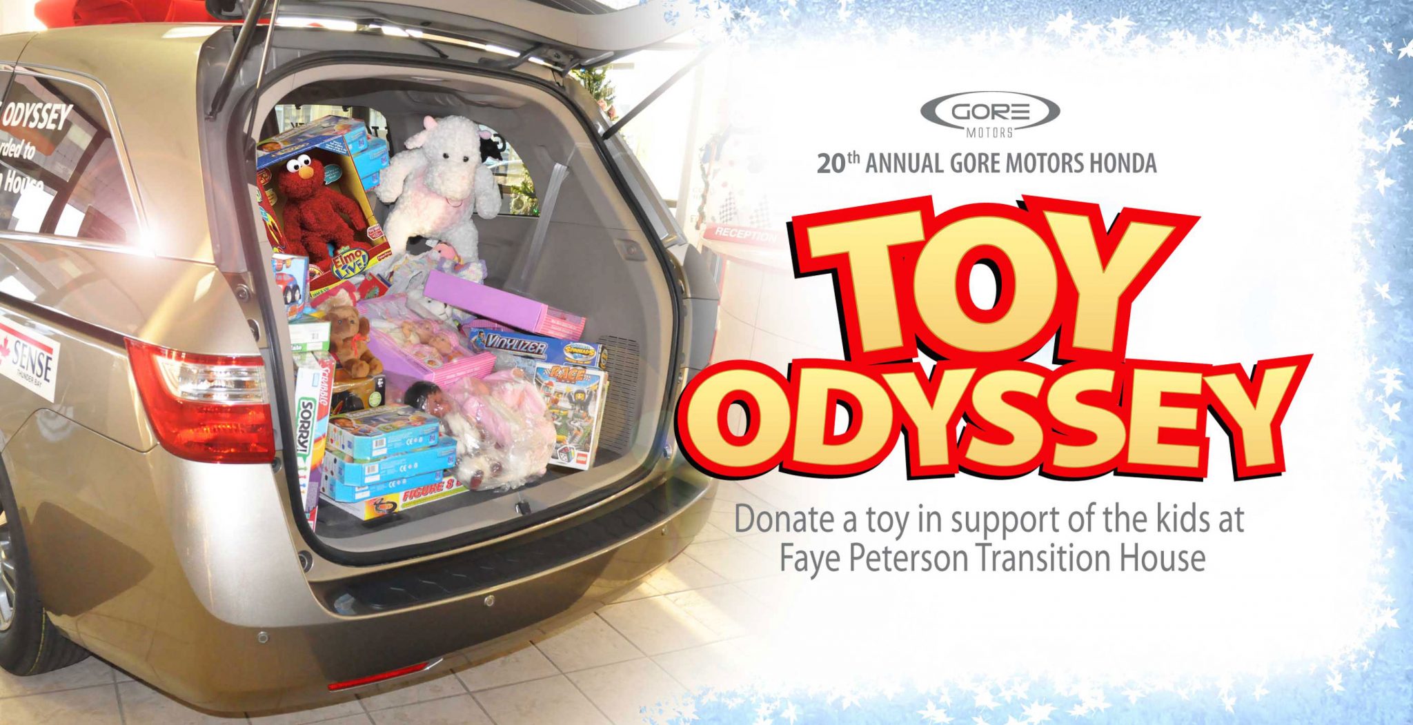 The 20th Annual Gore Motors Toy Odyssey has begun! Gore Motors Honda